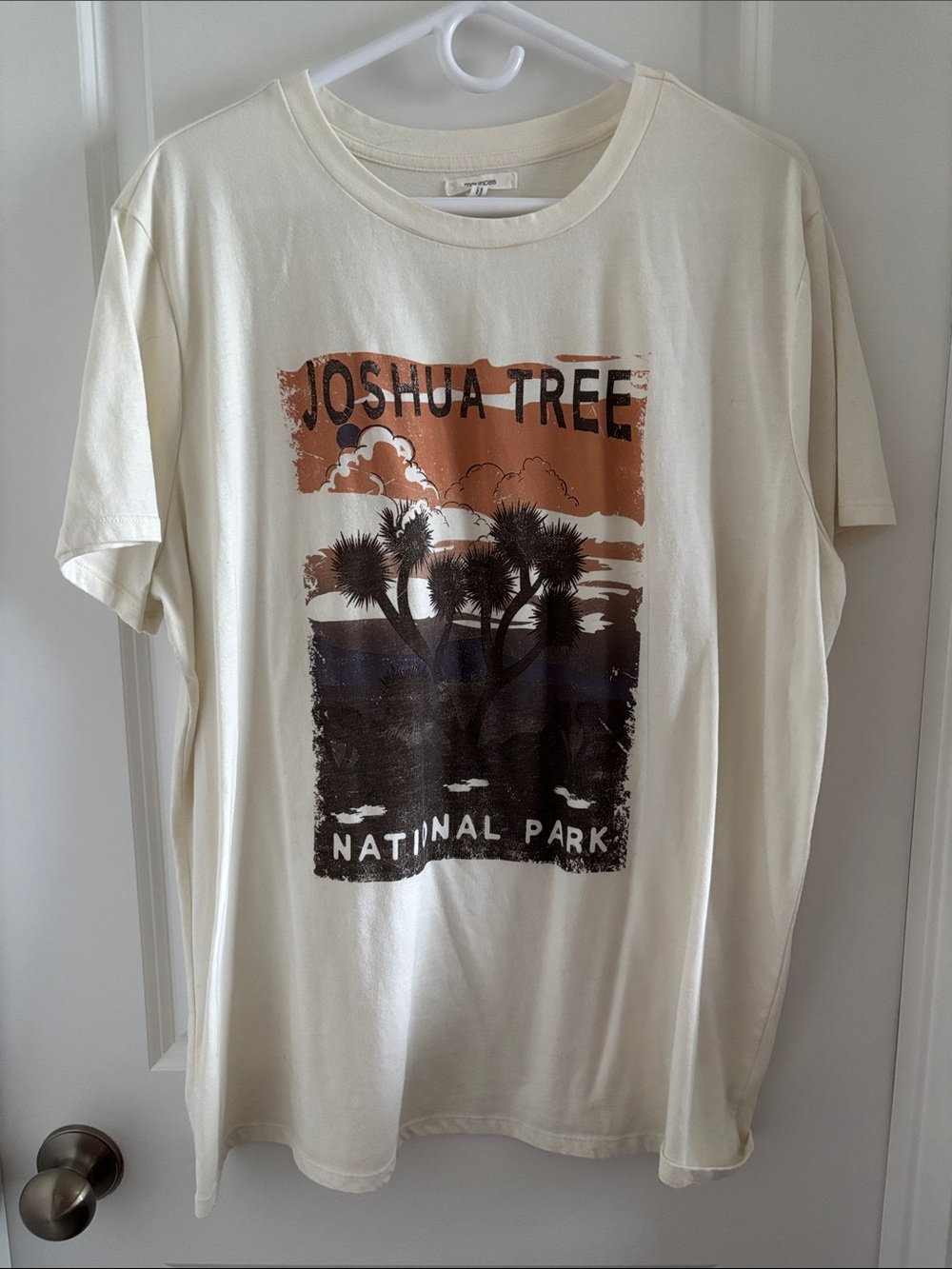 Maurices Cream Joshua Tree Graphic Tee with Rust and Black Print